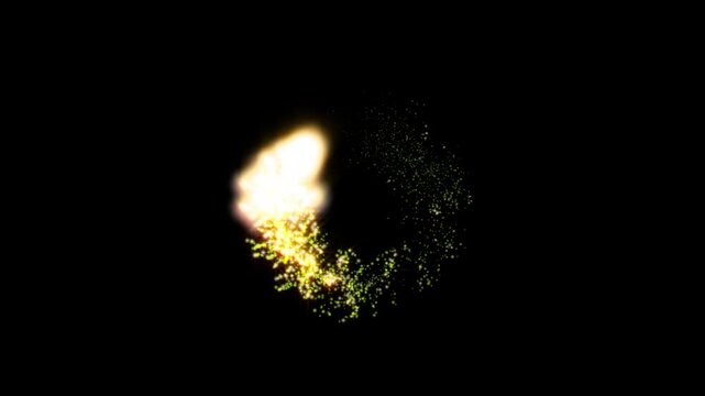 White twinkling particles animation with glitter sparkle shine stars trail burst, magic dust glow effect and fairy dust transition seamless loop 4K, glittering particle with light effect lines
