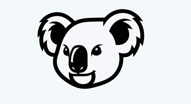 Cartoon koala head illustration