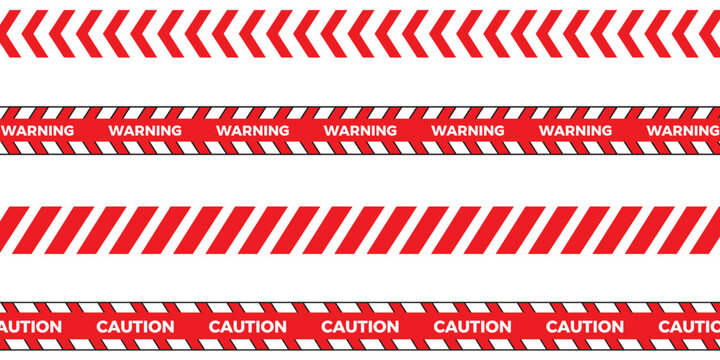 
Caution warning barrier tape sign for web site road warning, Black and yellow line. Seamless barrier. Included brushes