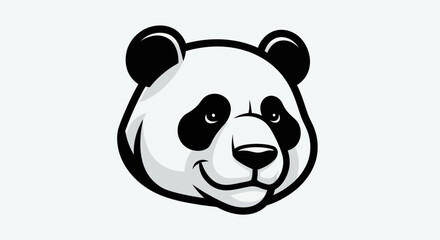 Cartoon panda head illustration © Yoamn