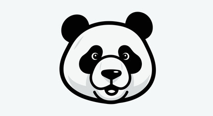 Cartoon panda head illustration © Yoamn