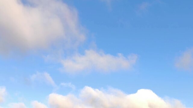 Altocumulus clouds moving in the sky at dawn