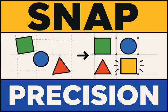 Educational snap precision matching game with colorful shapes