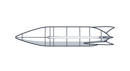 Retro Zeppelin Airship Illustration - Vintage Blimp Design © Sarimi