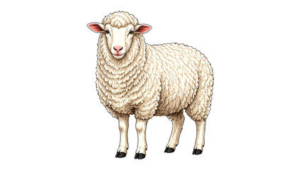Fototapeta premium Eid al Adha Sheep Vector Illustration on PNG Background, eid, eid al adha, bakra eid, eid sheep, sacrificial animal, qurbani, sheep, goat alternative, livestock, farm animal, islamic festival, 