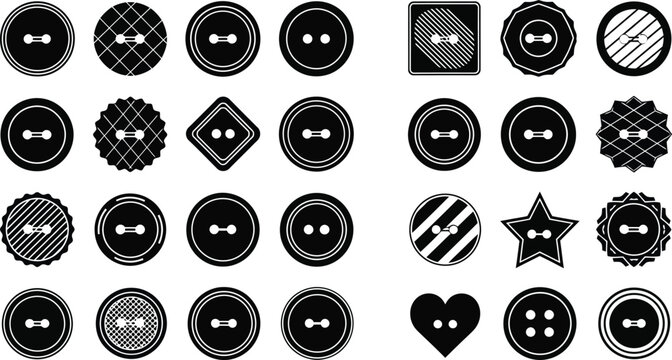 Minimalist abstract button icons set Vector