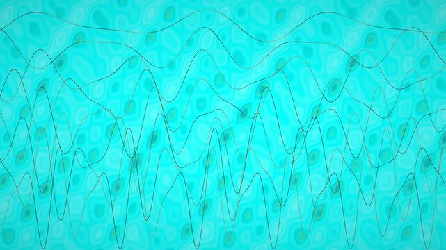Abstract Holographic Water Refraction Caustic Light Patterns on Fluid Surface Background