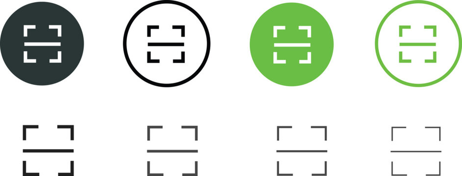 Equal not equal sign icons in circle and square shapes for math and design  various colors