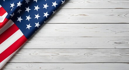 Obraz premium American flag on lined paper background