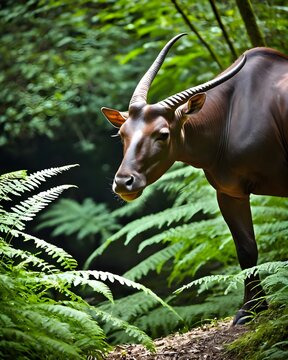 A saola  Asian unicorn  genetic hybrid experiment in a ravine