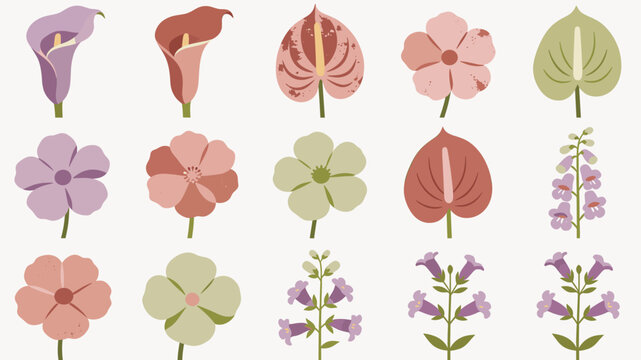 A calming, minimalist floral illustration. Perfect for backgrounds, branding, or adding a touch of nature to digital designs.  A serene and gentle aes