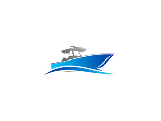Fototapeta premium logo Blue Wave Boat