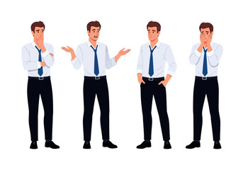 Obraz premium Businessmen in different poses