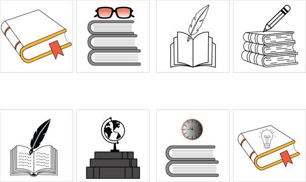 Books for reading. Educational textbooks for acquiring knowledge.