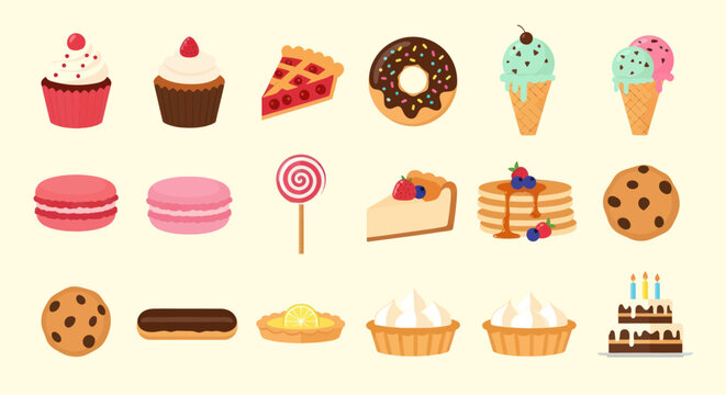 Variety of sweets and baked goods