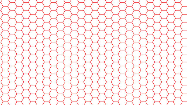 Hexagonal Pattern Geometric Design With Transparent Background