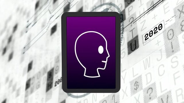 Purple panel showing starting timeline head shifting bubble filling brain AI morphing moving right