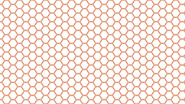 orange honeycomb pattern on white background