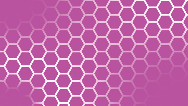 Pink hexagonal pattern background with white lines