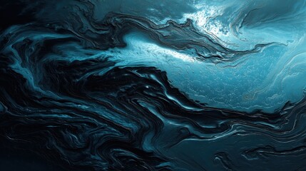 Obraz premium 3D paint, abstract deep blue sea ocean, ice cold winter texture