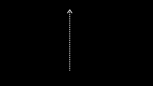 Abstract business groth arrow animation with black background...