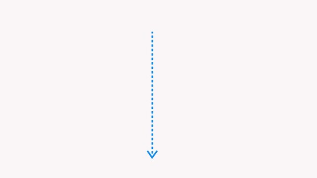 Abstract business down arrow animation with white background...
