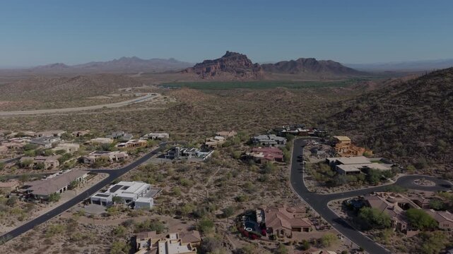 A high resolution aerial clip of a master plan community located in East Mesa Arizona.