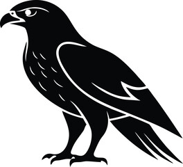 Obraz premium Hawk falcon eagle bird prey silhouette graphic