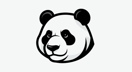Giant panda head illustration © amri