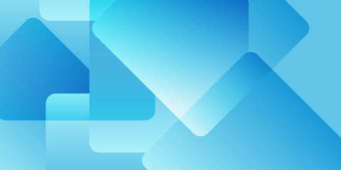 Fototapeta premium Abstract Blue Geometric Background with Overlapping Rectangles and Gradient Shapes for Modern Technology and Corporate Design