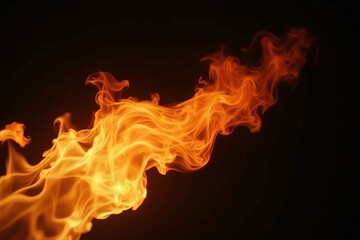 Fototapeta premium Slow-Motion Close-Up of Fire Blast Captured at 1000fps on Cinema Camera