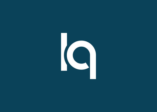 Modern Minimalist LQ Letter Logo Monogram. Minimal, geometric lettermark conveys professionalism, unity, and contemporary style
