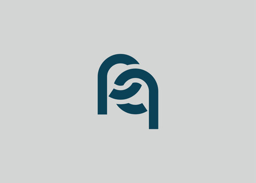Modern Minimalist PQ Letter Logo Monogram. Minimal, geometric lettermark conveys professionalism, unity, and contemporary style
