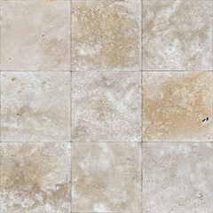 Fototapeta premium Seamless travertine stone tile texture. High-resolution texture for floors or walls.