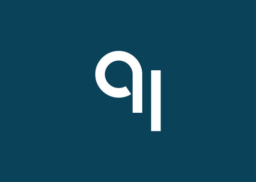 Modern Minimalist QL Letter Logo Monogram. Minimal, geometric lettermark conveys professionalism, unity, and contemporary style