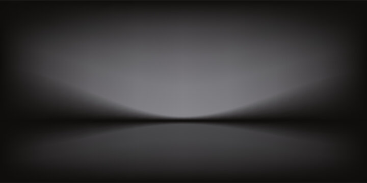 Abstract gradient podium background. Empty gray 3D studio background. Clean scene for product presentation mockup template. eps 10