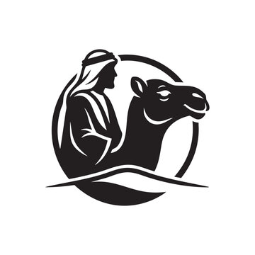 Camel Animal Vector Illustration Collection Isolated on White Background