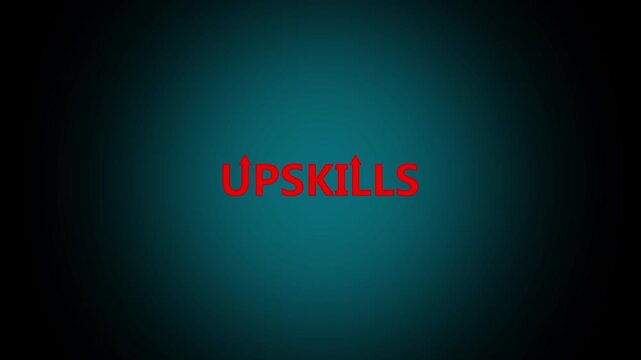 Upskill Concept and Workforce Development Transformation.glowing Upskill text. Digital learning, employee development and continuous skill growth for future ready workforce.technology concept