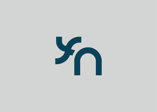 Modern Minimalist XN Letter Logo Monogram. Minimal, geometric lettermark conveys professionalism, unity, and contemporary style