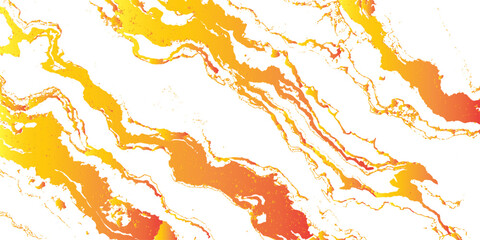 Grunge art illustration of a world map vector with orange and yellow paint texture splashes defining the geography of Europe and the borders of each country on a colorful earth land design © MAFUZA  BEGUM 2.0