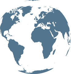 Naklejka premium World map silhouette, globe of planet Earth, global business geography, worldwide international. Africa, Asia and America, Europe, Australia continents. Travel infographics, transparent EPS version.