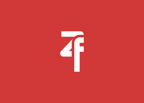 Modern Minimalist ZF Letter Logo Monogram. Minimal, geometric lettermark conveys professionalism, unity, and contemporary style