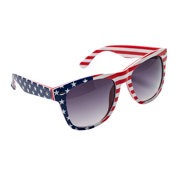 American independence day sunglasses patriotic eyewear for july 4th celebrations isolated on transparent background