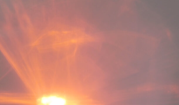 Dramatic red orange sunset sky light ray beam cloud atmosphere photography overlay