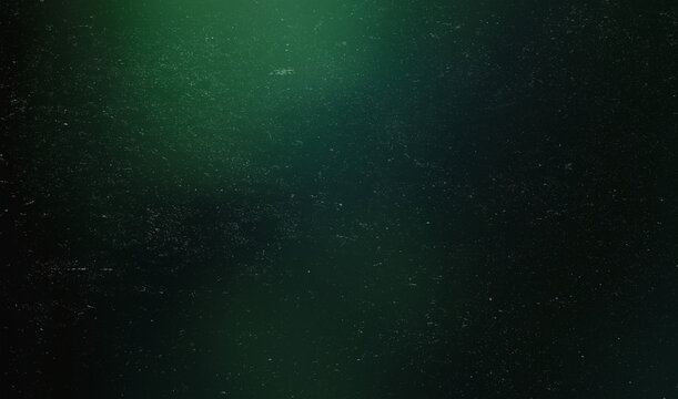 Dark green teal light leak glow center dust particle grunge texture background photography