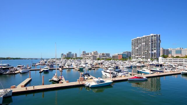 Boats at a marina in Palm Beach Florida