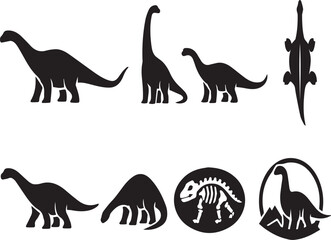 Dinosaur vector graphics on transparent background for design projects © raja