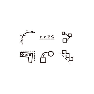 Business Process Workflow Line Icons Set &ndash; Process Flow, Sequence Diagram, Pipeline, Workflow Steps UI Pack
