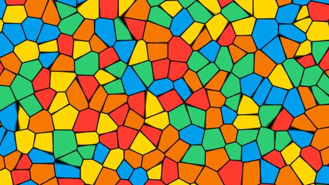 Colorful Polygon Mosaic Background Loop 4K Geometric Tile Pattern
