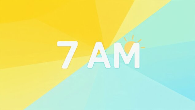 7 AM Sunrise Time Graphic